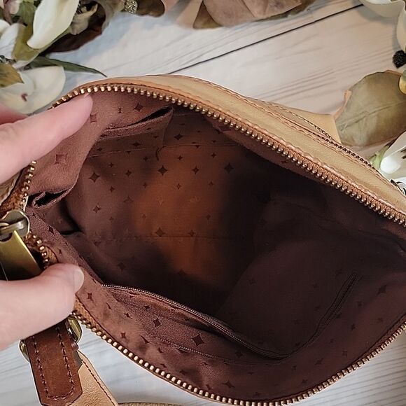 Fossil Explorer crossbody vintage in tan leather - Picture 9 of 13